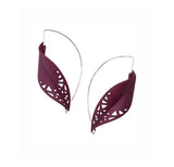Plum Leaf Earrings - Rainforest by Varily Jewelry