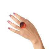 Plum & Tangerine Round Ring - Vertigo by Varily Jewelry