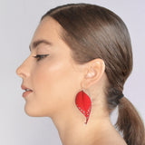 Red Leaf Earrings - Christmas Edition