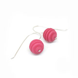 Fuchsia Sphere drop geometric earrings - Optical Collection