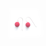 Fuchsia Sphere earrings - Optical by Varily Jewelry