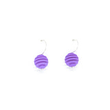 Lilac Sphere drop geometric earrings - Optical Collection