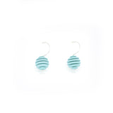 Aqua Sphere drop geometric earrings - Optical Collection
