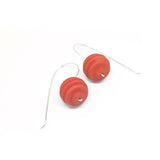 Tangerine Sphere drop geometric earrings - Optical Collection