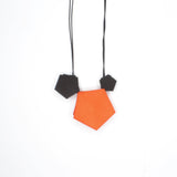 Tangerine 3 Element Geometric Necklace - Vertigo by Varily Jewelry