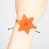 Flower Bracelet - Dahlia Tangerine