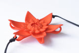 Tangerine Dahlia Flower Bracelet Side