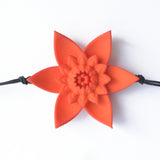 Flower Bracelet - Dahlia Tangerine Front