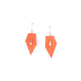 Tangerine Non-Perforated Geometric Drop Earrings - Vertigo by Varily Jewelry