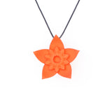 Tangerine Dahlia Pendant - Design Your Own Necklace