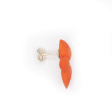 Tangerine Seed Stud Earrings - Rainforest Collection - Colorful Studs Side View