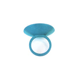 Aqua Round Ring - Vertigo by Varily Jewelry Side View