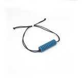 Teal Geometric Bead Bracelet - Optical