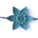 Flower Bracelet - Dahlia Dark Teal Front