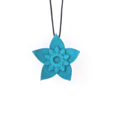 Teal Dahlia Pendant - Design Your Own Necklace