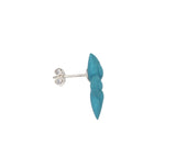 Aqua Seed Stud Earrings - Rainforest Collection - Colorful Studs Side View