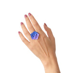 Blue & Lilac Cocktail Ring - Vertigo by Varily Jewelry